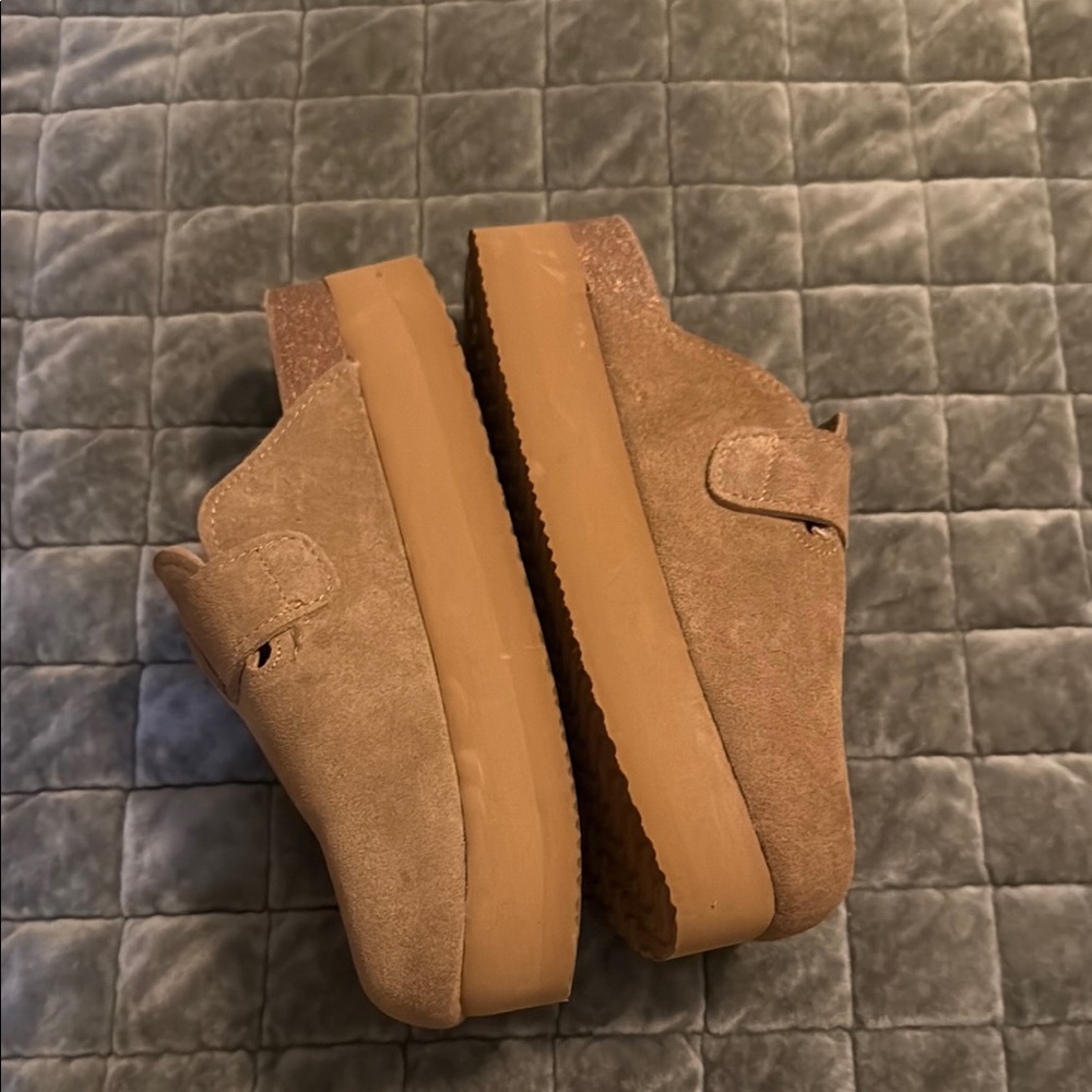 Brown Suede Slip-On Clogs - Picture 4 of 4